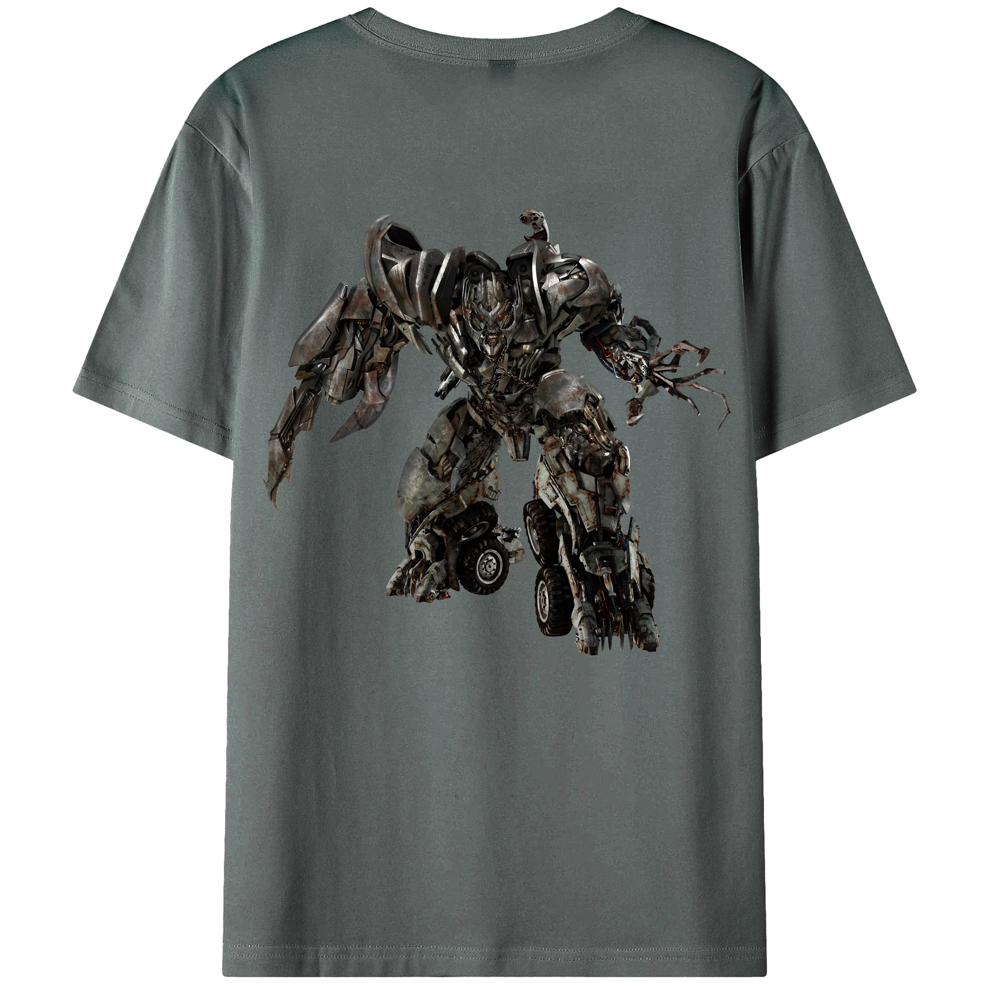 （画像用） Transformers トランスフォーマー 綿100％ メンズ半袖Tシャツ（バックプリント） 通気性